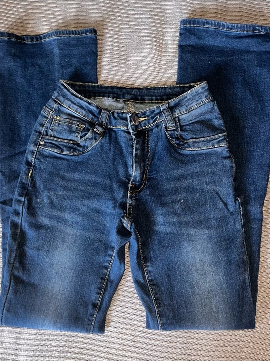 Hippie Rose Denim - Y2K Hippie Rose Indigo Blue Flare Jeans